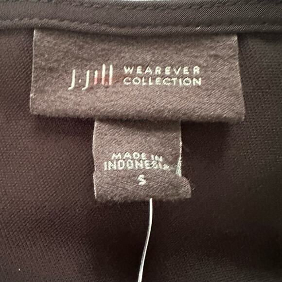 J JILL WEAREVER Womens Dress Small Black Shift V-Neck Knee Length Lagenlook - Picture 5 of 12